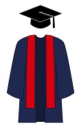 The academic dress worn by Graduate Certificate or Graduate Diploma graduates at La Trobe.