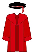 The academic dress worn by Honorary degree recipients at La Trobe.