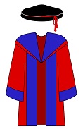 The academic dress worn by Doctor of Philosophy graduates at La Trobe.
