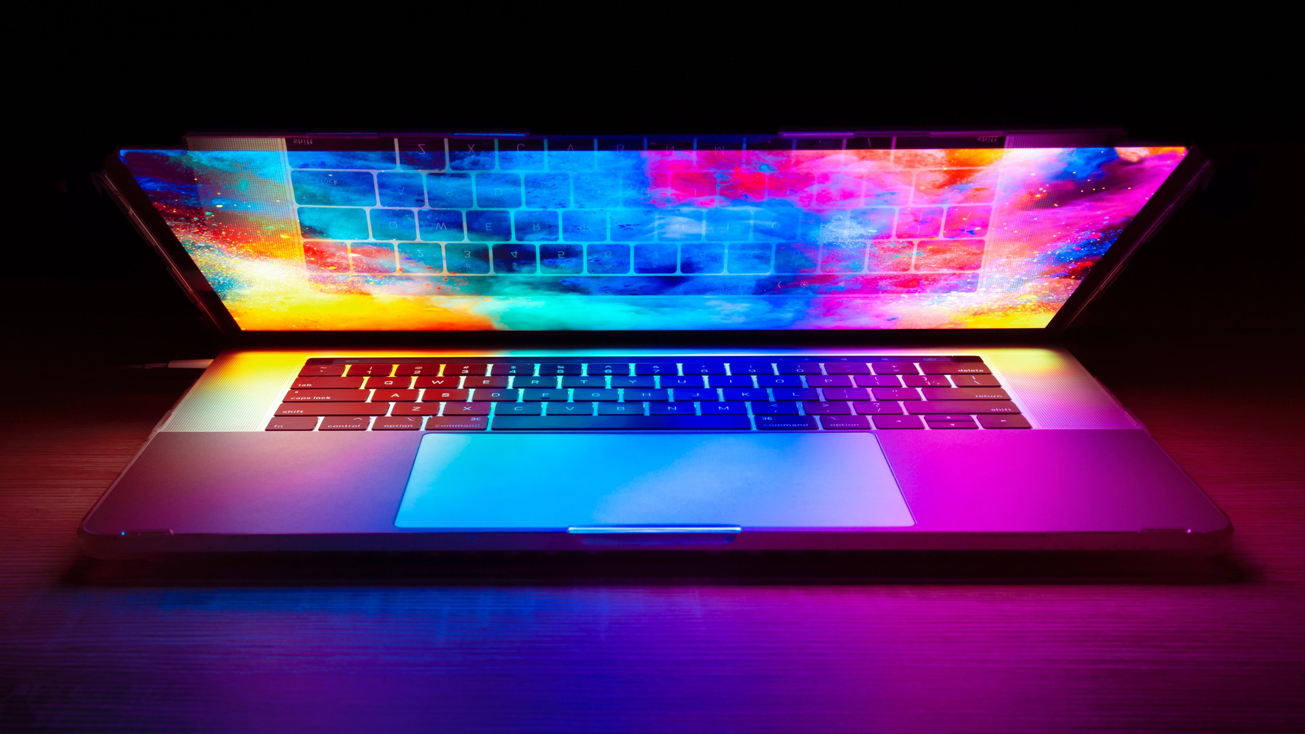 Glowing laptop