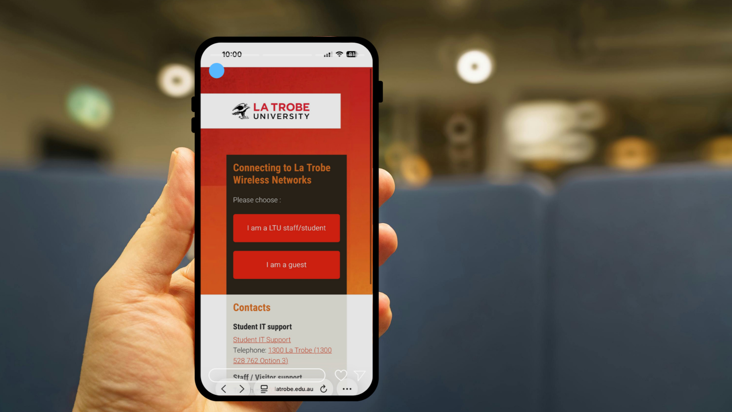 Eduroam outage banner